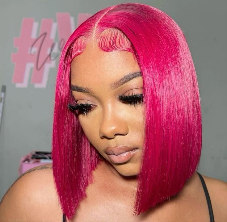 Colored Bob Wig | 13x6 HD Lace Front | Virgin Human Hair | Straight | Kimone's Hair Deluxe Kimone's Hair Deluxe