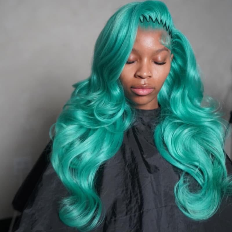 Aquamarine Body Wave & Straight Wig | 13x6 HD Lace Front | 100% Virgin Human Hair | Pre-Plucked | Kimone's Hair Deluxe Dropshipman