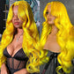 Yellow Body Wave & Straight Wig | 13x6 HD Lace Front | Virgin Human Hair | Pre-Plucked | Kimone's Hair Deluxe Kimone's Hair Deluxe