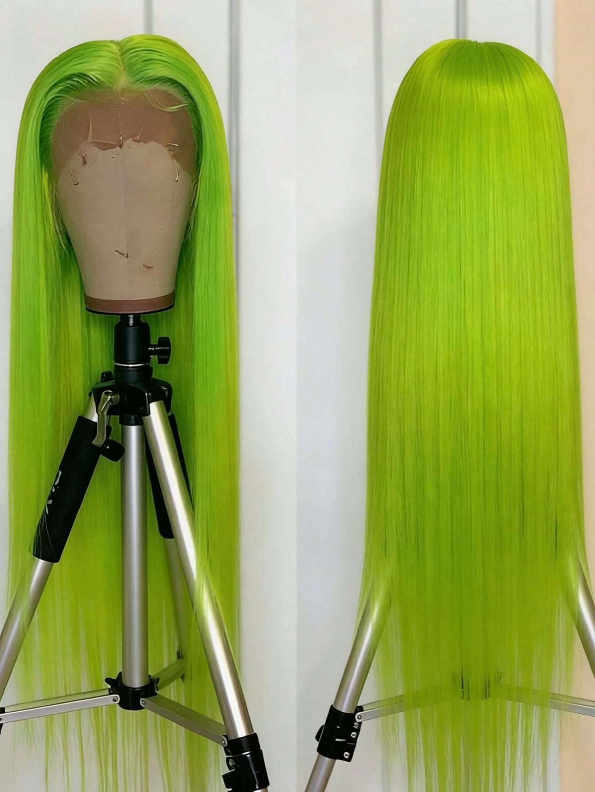 Neon Green Body Wave & Straight Wig | 13x6 HD Lace Front | Virgin Human Hair | Pre-Plucked | Kimone's Hair Deluxe Kimone's Hair Deluxe