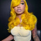 Yellow Body Wave & Straight Wig | 13x6 HD Lace Front | Virgin Human Hair | Pre-Plucked | Kimone's Hair Deluxe Kimone's Hair Deluxe