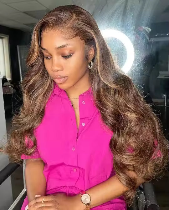 Effortless Waves Honey Blonde Ombre | 13x4 Glueless Lace Front Wig Kimone's Hair Deluxe
