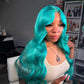 Turquoise Body Wave & Straight Wig | 13x6 HD Lace Front | 100% Virgin Human Hair | Pre-Plucked | Kimone's Hair Deluxe