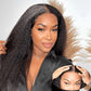 Kinky Straight Wear and Go Glueless Human Hair Wig Pre Plucked Pre Cut 4x4 Glueless Lace Front Wigs for Black Women Human Hair Dropshipman