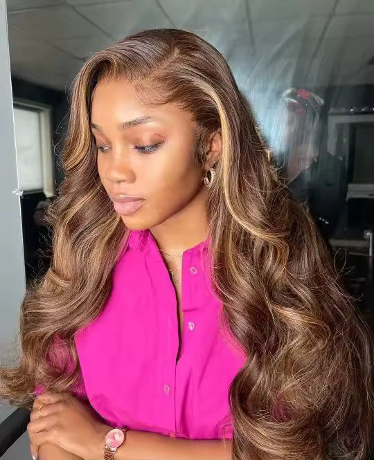Effortless Waves Honey Blonde Ombre | 13x4 Glueless Lace Front Wig Kimone's Hair Deluxe