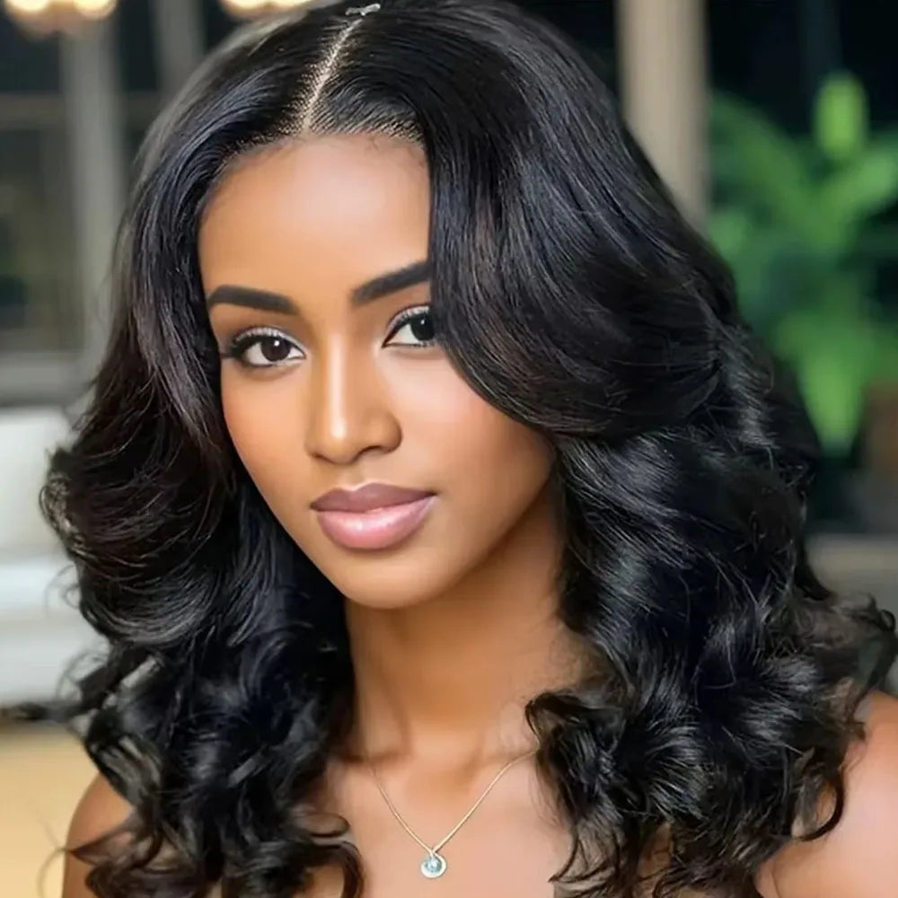220% Density Body Wave Wear And Go Glueless Human Hair Wigs Bob Wigs For Women Ready To Wear Pre Cut 13x4 Front Wig No Lace Dropshipman