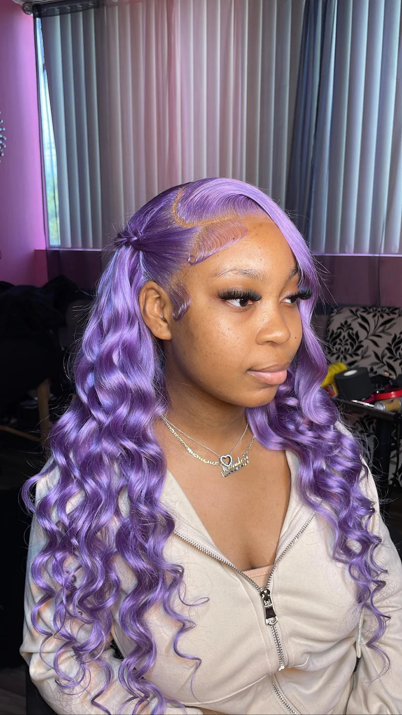 Lavender Loose Deep Wave Wig | Mermaid Hair | 13x6 HD Lace | 20–34 Inches