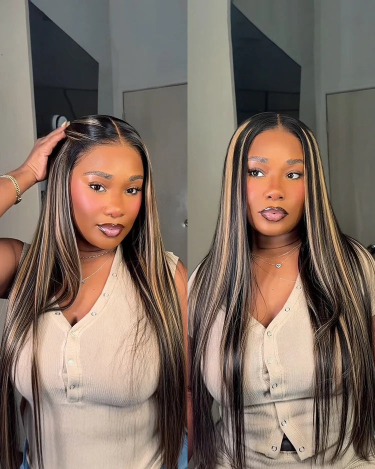 1B/27 Highlight Blonde Lace Front Wig | 13x6 & 13x4 HD Lace | 180%-200% Density | Brazilian Human Hair | Kimone's Hair Deluxe Kimone's Hair Deluxe