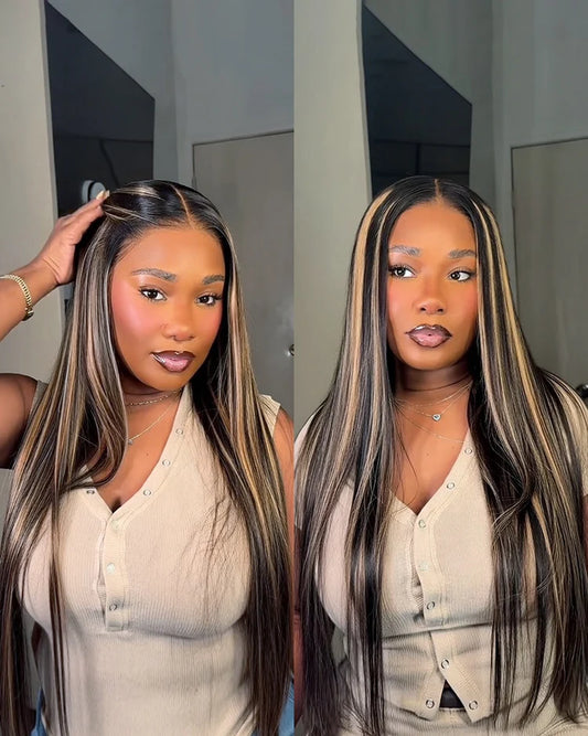 1B/27 Highlight Blonde Lace Front Wig | 13x6 & 13x4 HD Lace | 180%-200% Density | Brazilian Human Hair | Kimone's Hair Deluxe Kimone's Hair Deluxe