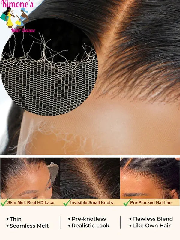 220% Density Bone Straight Wig | 13x6, 13x4 & 360 HD Lace Front | Pre-Plucked Brazilian Human Hair | Kimone's Hair Deluxe Kimone's Hair Deluxe