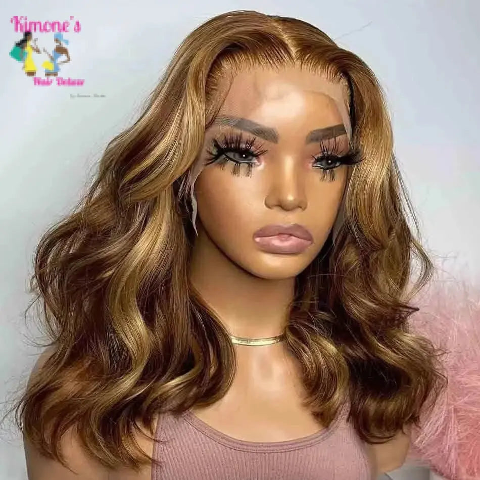 Honey Blonde Bob Wig | Chic Bob Era, 4/27 Highlight | Undetectable HD Lace, Everyday Wear, Glueless | Kimone's Hair Deluxe Kimone's Hair Deluxe