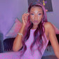 13x4 Transparent Lace Wig Balayage Straight Colored Higlighted Pink 180% density 10-28
