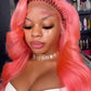 Bold Color Statement Wig | Light Pink Straight Stripe | 13x4 Lace Front | 150% & 180% Density Kimone's Hair Deluxe