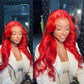 Red Wavy Colored Red Wigs 180% Women 13x4 Body wave 9A Virgin Hair  Lace wig