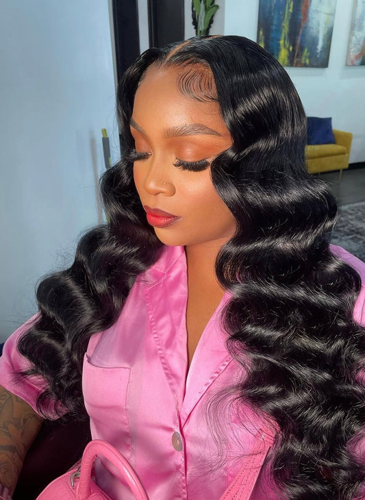 Loose Deep Wave 13x6 HD Transparent HD Virgin Wig 180%  Pre plucked 8-26inches