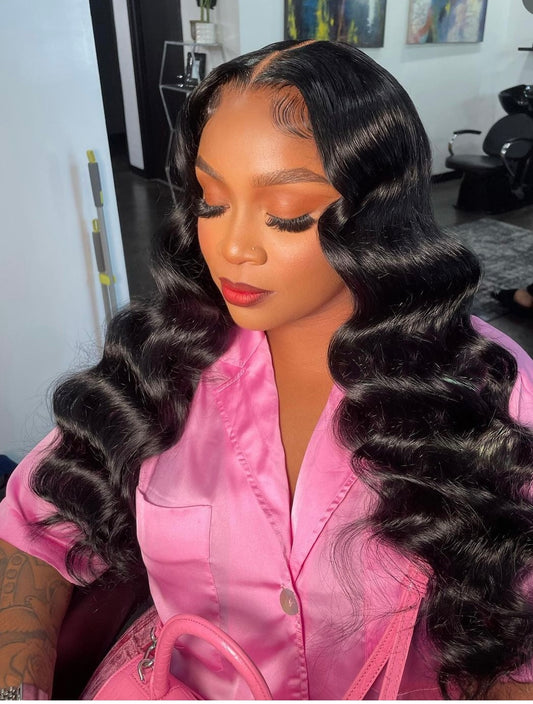 Loose Deep Wave 13x6 HD Transparent HD Virgin Wig 180%  Pre plucked 8-26inches