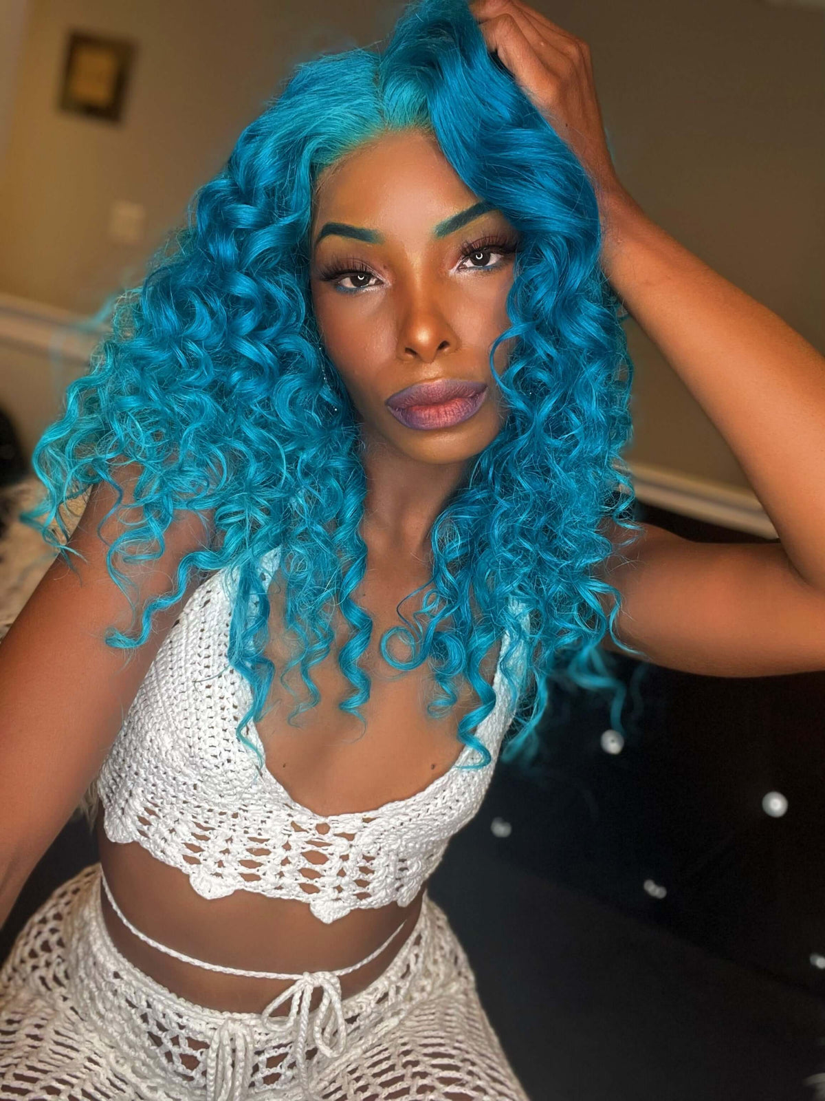 Turquoise Deep Wave Wig | Mermaid Hair | 13x4 HD Lace | 18–32 Inches