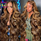 P4/27 Honey Blonde Highlight Body Wave Wig | 13x4 13x6 Undetectable Lace | Kimone's Hair Deluxe 