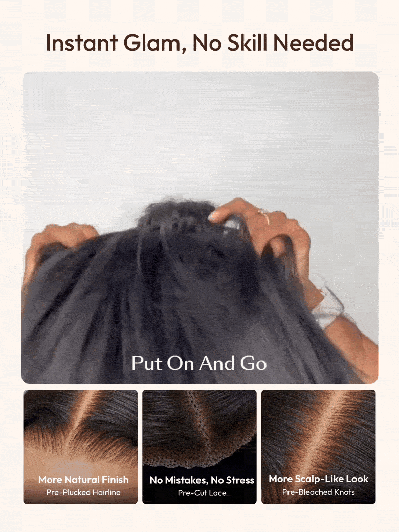 Kinky Straight Bob Wig | Clean Girl Aesthetic | Glueless | 7x5, 6 HD Lace &| Kimone's Hair Deluxe