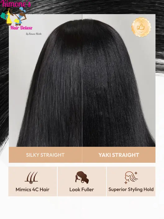 Kinky Straight Bob Wig | Clean Girl Aesthetic | Glueless | 7x5, 13x4, 13x6 HD Lace & 4x4 | Kimone's Hair Deluxe 