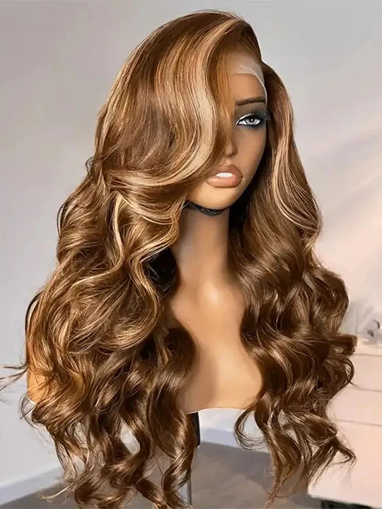 Effortless Waves Honey Blonde Ombre | 13x4 Glueless Lace Front Wig Kimone's Hair Deluxe