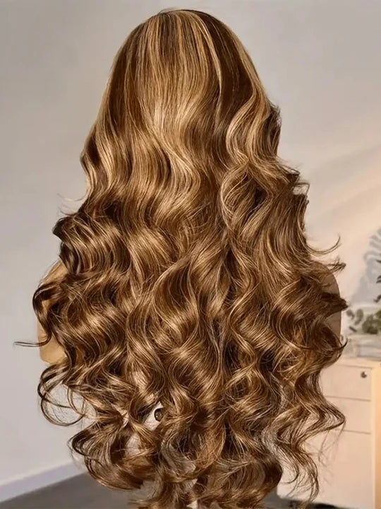 Effortless Waves Honey Blonde Ombre | 13x4 Glueless Lace Front Wig Kimone's Hair Deluxe