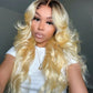 613 Blonde Wig With Dark Roots Human Hair Undetectable 13x6 HD Lace | Body Wave & Straight | 16–36 Inch | Kimone's Hair Deluxe Kimone's Hair Deluxe