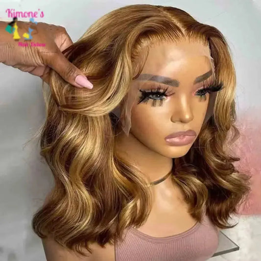Honey Blonde Bob Wig | Chic Bob Era, 4/27 Highlight | Undetectable HD Lace, Everyday Wear, Glueless | Kimone's Hair Deluxe Kimone's Hair Deluxe