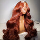 Reddish Brown Body Wave Wig | 13x6 & 13x4 HD Lace Front | 4x4 & 5x5 Closure | 180%-200% Density | Kimone's Hair Deluxe