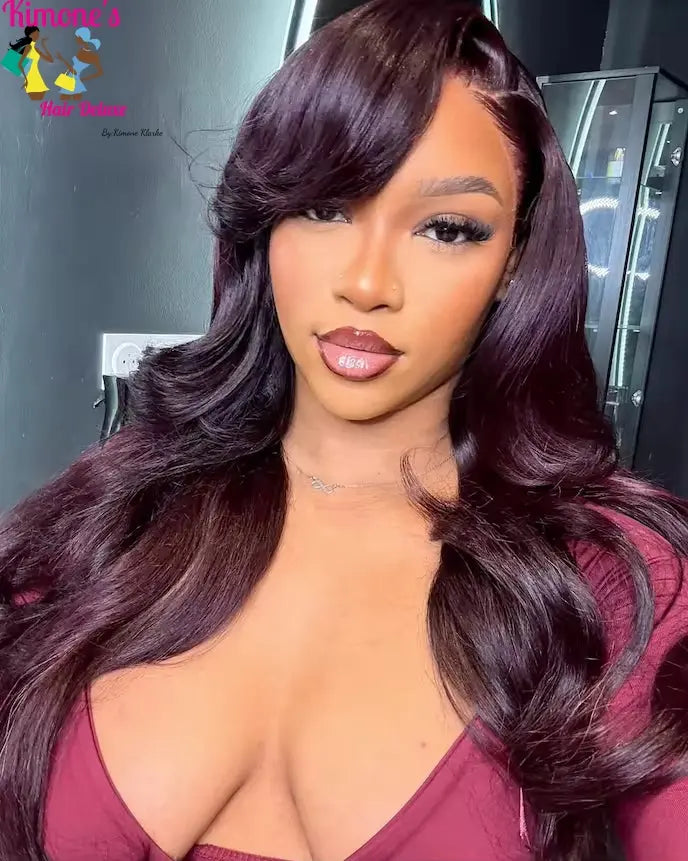 Black Cherry Body Wave Wig | Bold Color, Effortless Waves | 13x4 HD Lace, Everyday Wear, Glueless | Kimone's Hair Deluxe Kimone's Hair Deluxe