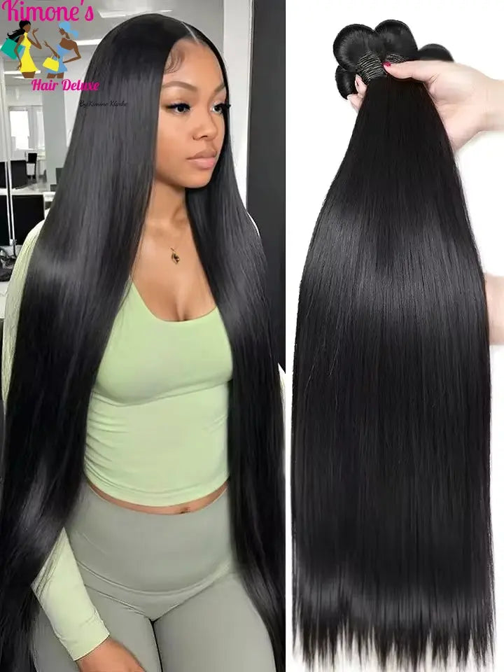Bone Straight Vietnamese Raw Hair Bundles | No Shed, No Tangle | Double Weft | Kimone's Hair Deluxe Kimone's Hair Deluxe