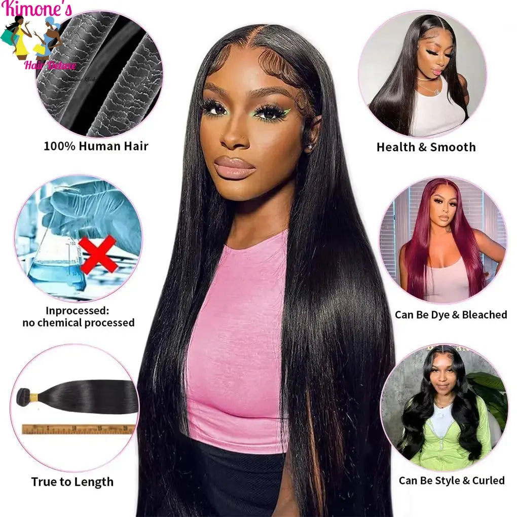 Bone Straight Vietnamese Raw Hair Bundles | No Shed, No Tangle | Double Weft | Kimone's Hair Deluxe Kimone's Hair Deluxe
