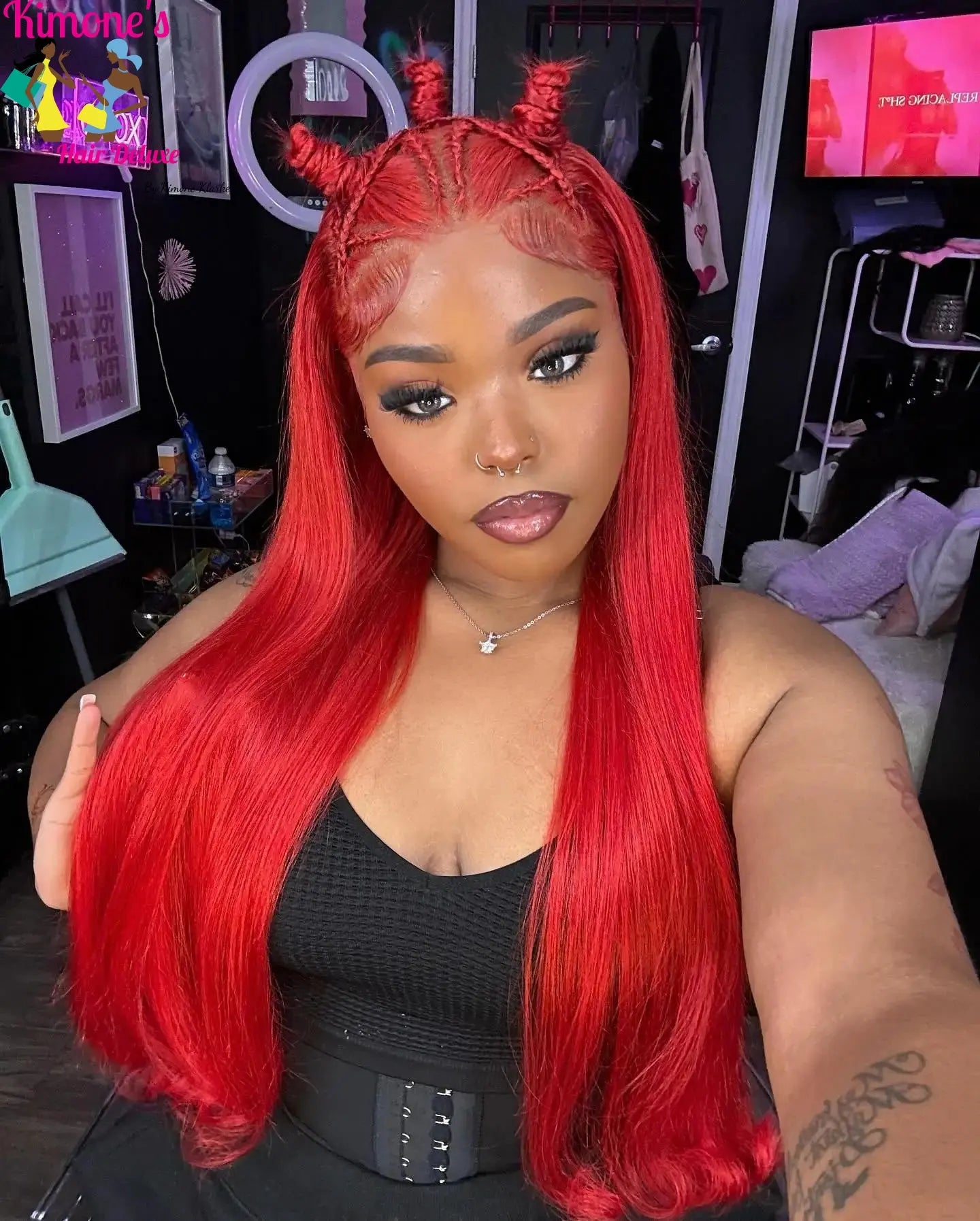 10A 13x6 Hot Christmas Red Colored Human Hair Wigs Tuneful HD Lace Front Human Hair Wigs Brazilian Straight HD Lace Frontal Wigs Dropshipman