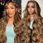 13x6 Glueless Highlight Hd Lace Frontal Wig Human Hair Ombre Colored Honey Blonde Human Hair Wigs Body Wave For Women 5x5 4x4 Dropshipman