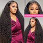 250 Density Brazilian Deep Wave Curly HD Lace Wig | Glueless 13x6 & 13x4 Lace Front | Pre-Plucked Human Hair Wig