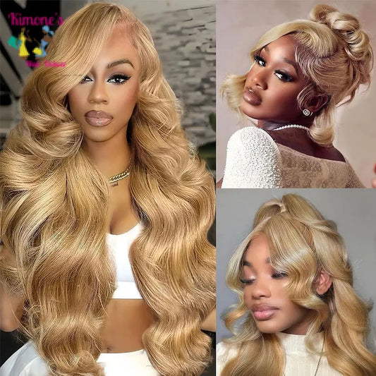 #27 Honey Blonde Body Wave Wig | 13x6 HD Lace Front | 180%-210% Density | Brazilian Human Hair | Kimone's Hair Deluxe Kimone's Hair Deluxe