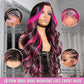 1B/Pink Skunk Stripe Body Wave Lace Front Wig | 13x6 & 13x4 HD Lace | 180%-250% Density