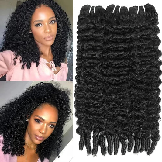 Burmese Curly Human Hair Bundles | 20A Raw Unprocessed Virgin Hair | 3-4 Bundle Deal | Kimone's Hair Deluxe