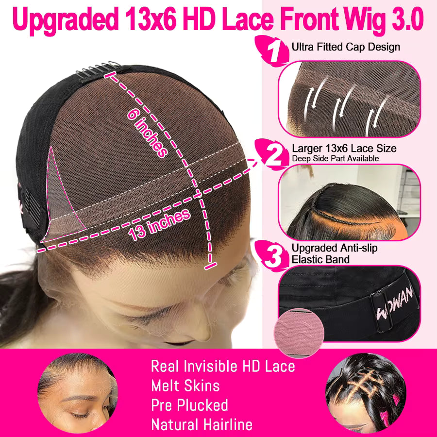 1B/27 Ombre Highlight Body Wave Wig | 13x6 Undetectable HD Lace | Pre-Plucked | Everyday Wear, Glueless | Kimone's Hair Deluxe Kimone's Hair Deluxe