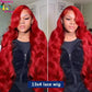 Hot Red 13x6 Hd Lace Frontal Human Hair Wigs Brazilian Colored Body Wave Lace Front Wig 13x4 4x4 5x5 Closure Wig For Women Dropshipman