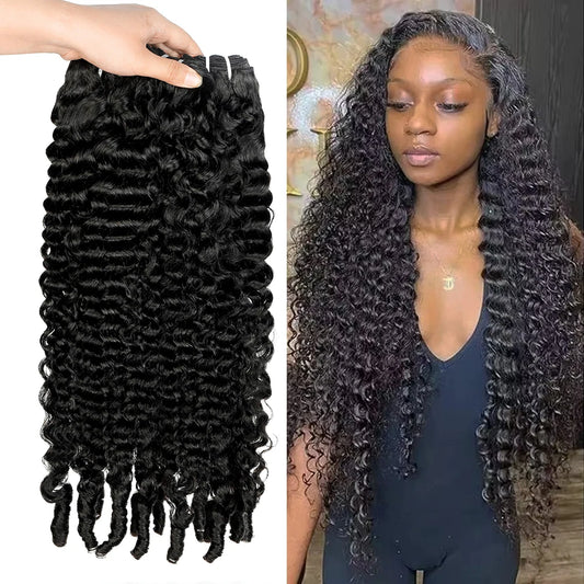 Burmese Curly Human Hair Bundles | 20A Raw Unprocessed Virgin Hair | 3-4 Bundle Deal | Kimone's Hair Deluxe