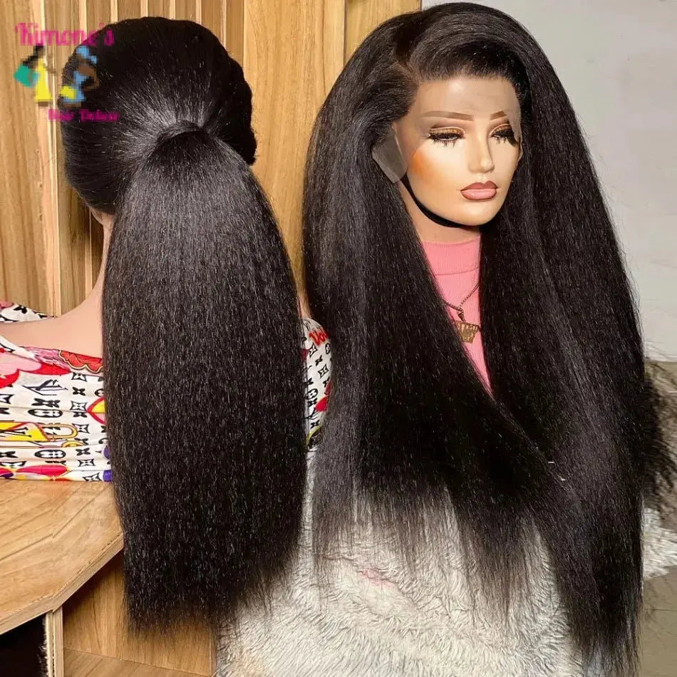 360 Full Lace Wig | Kinky Straight Human Hair | HD Lace | 200% & 250% Density | 16–40 Inches Kimone's Hair Deluxe