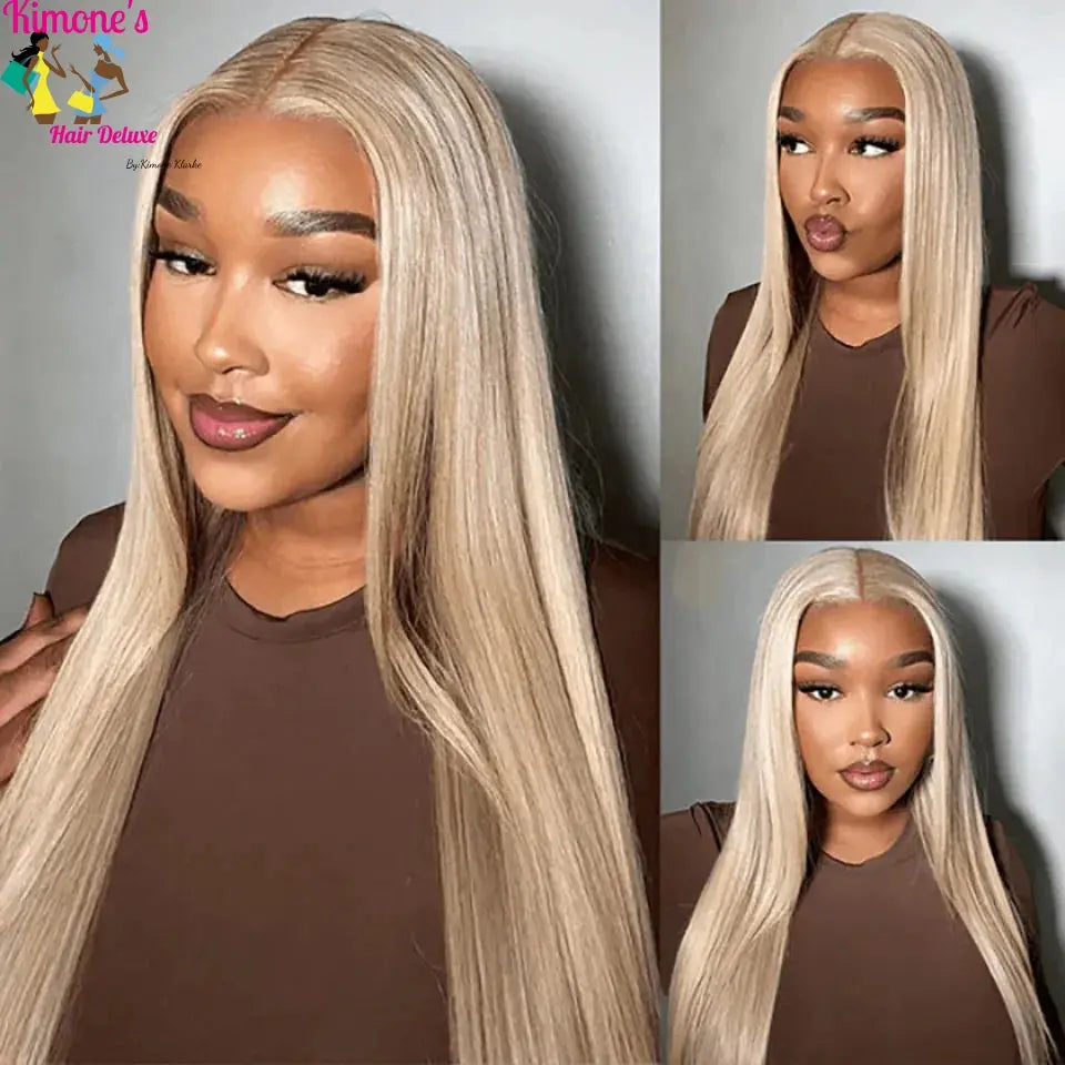 Tuneful Professional Toned Blonde Highlight 18/613 Blonde Colored Wigs 13x6 HD Lace Front Human Hair Frontal Wigs For Rich Girls Dropshipman
