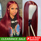 99J Burgundy 13x6 HD Lace Front Wig | Straight Human Hair | Pre-Plucked | Kimone's Hair Deluxe