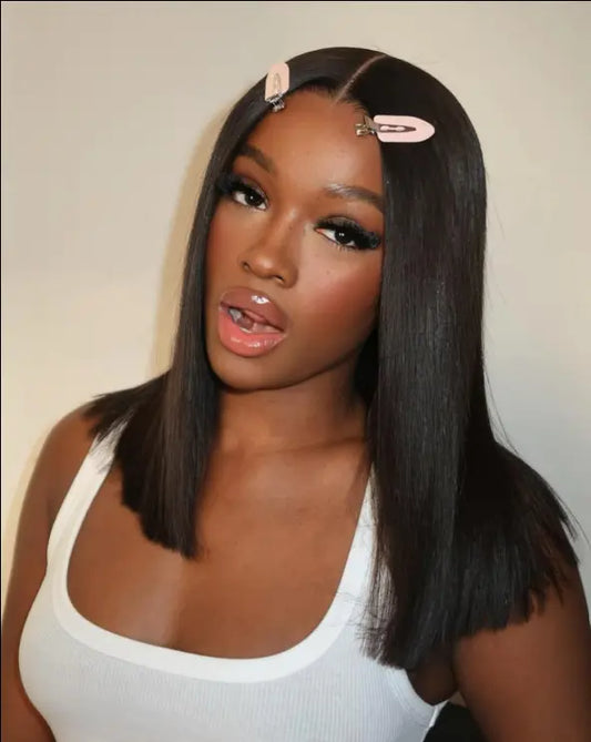 Kinky Straight Bob Wig | Clean Girl Aesthetic | Glueless | 7x5, 13x4, 13x6 HD Lace & 4x4 | Kimone's Hair Deluxe Kimone's Hair Deluxe