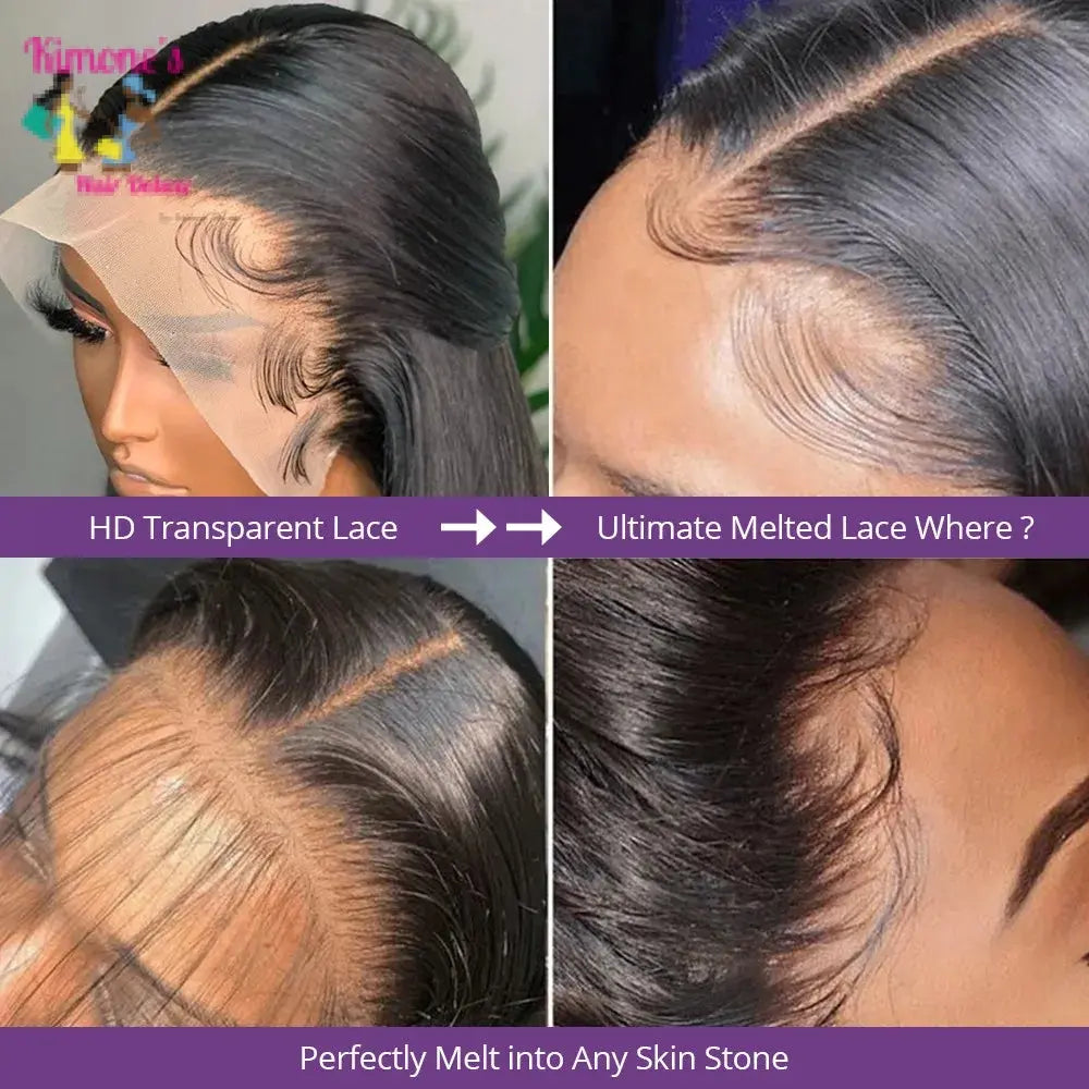 220% Density Bone Straight Wig | 13x6, 13x4 & 360 HD Lace Front | Pre-Plucked Brazilian Human Hair | Kimone's Hair Deluxe Kimone's Hair Deluxe
