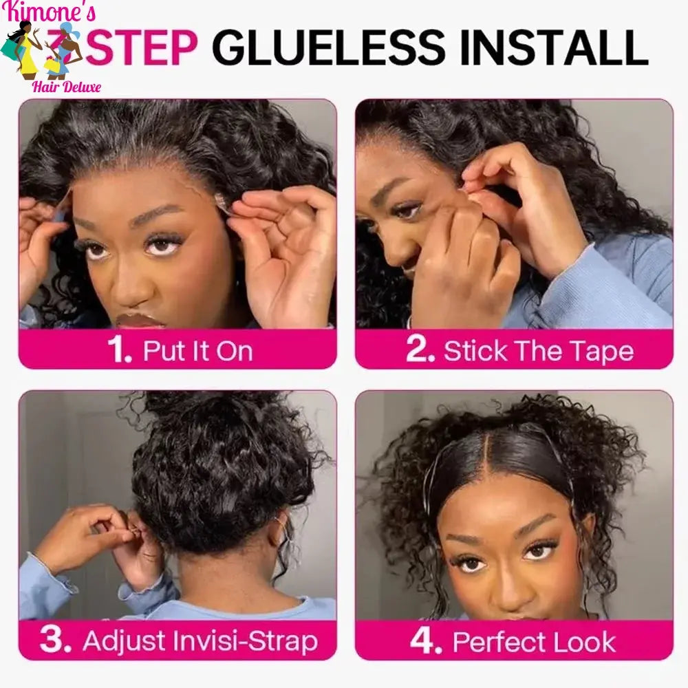 Deep Wave Glueless Invisible Strap 360 HD Full Lace Wig Human Hair 13x4 13x6 Water Wave Lace Front Wig 4x4 5x5 Closure Curly Wig Dropshipman