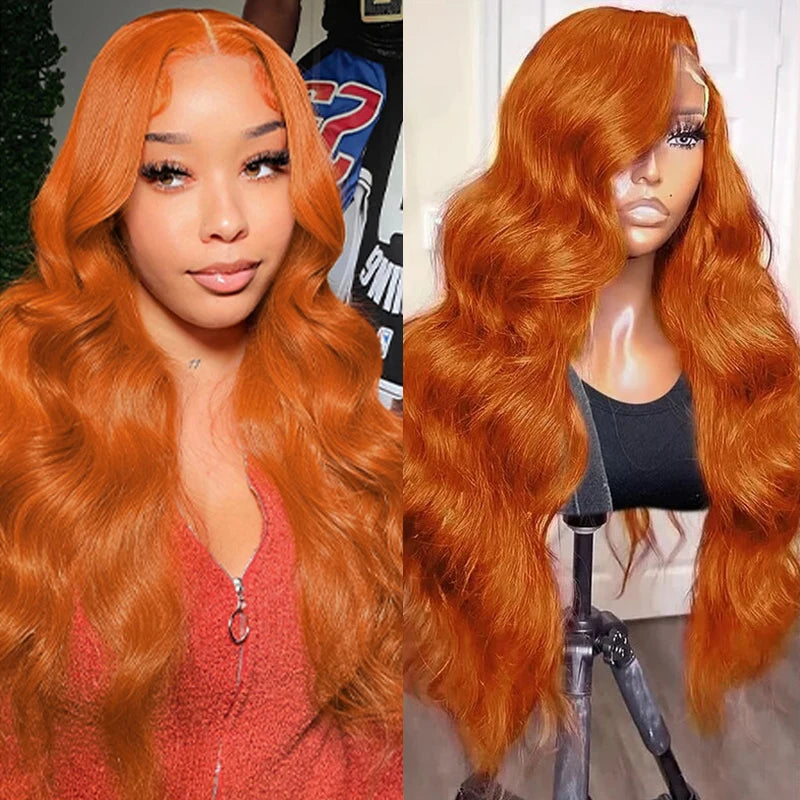 Ginger Orange Body Wave Lace Front Wig | 13x6 & 13x4 HD Lace | 180% & 200% Density