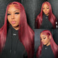 Collage of a woman with pink hair wearing a blck hoody 