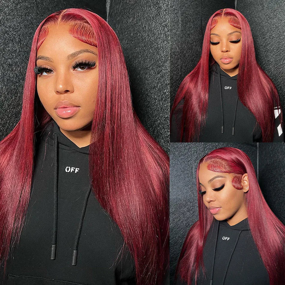 Collage of a woman with pink hair wearing a blck hoody 